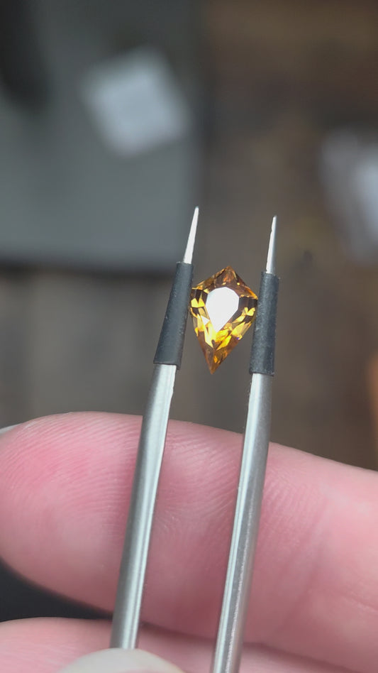 1.12 Ct Golden Yellow/Orange Zircon Kite