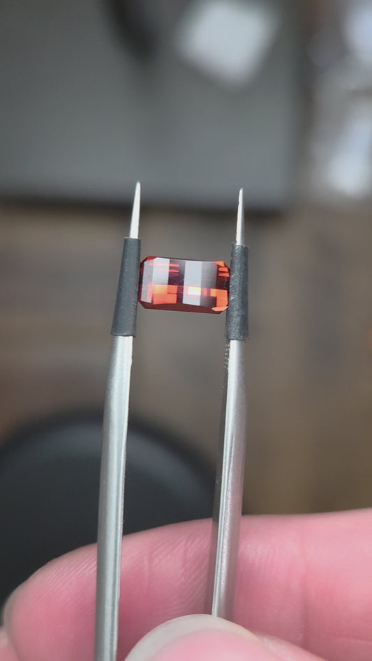 1.32 Ct Red Garnet Pixel Cut