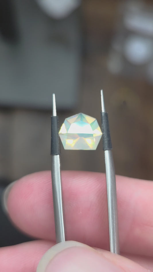 0.95 Ct Ethiopian Opal Half Moon