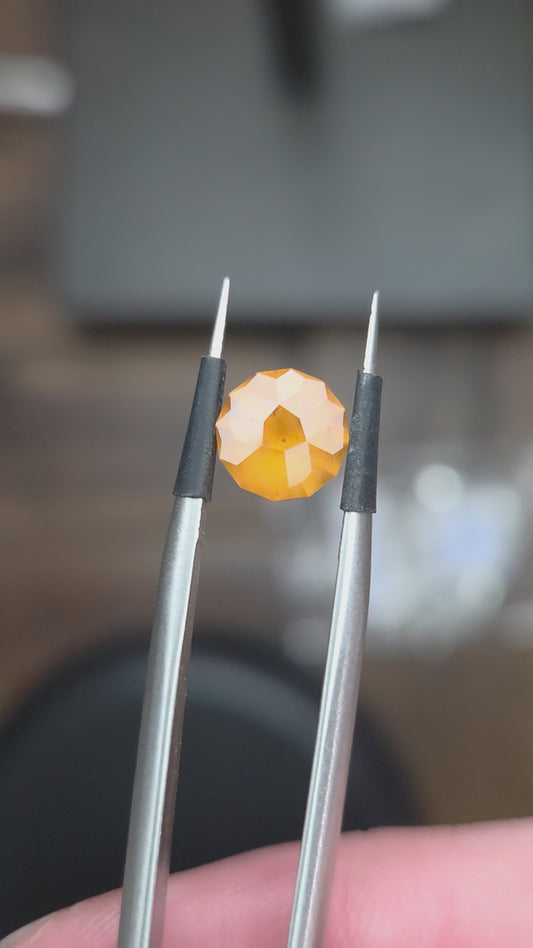 1.50 Ct Orange Opaque Zircon Round