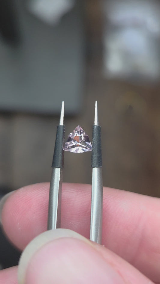 0.36 Ct Pale Pink Tourmaline Trillion