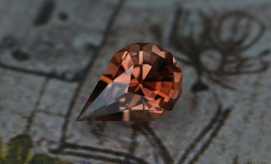 1.95 Ct Golden Red Sunstone Pear