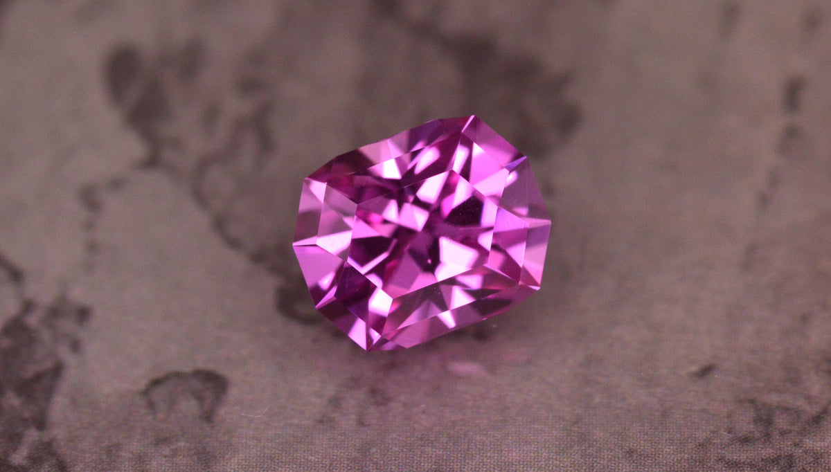 1.50 Ct Pink Synthetic Sapphire Rectangle/Cushion