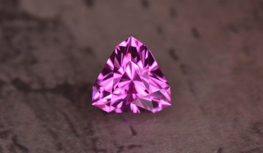 1.06 Ct Pink Synthetic Sapphire Trillion