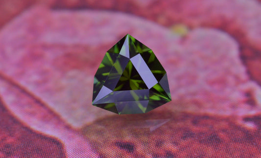 0.78 ct Deep Green Tourmaline Trillion