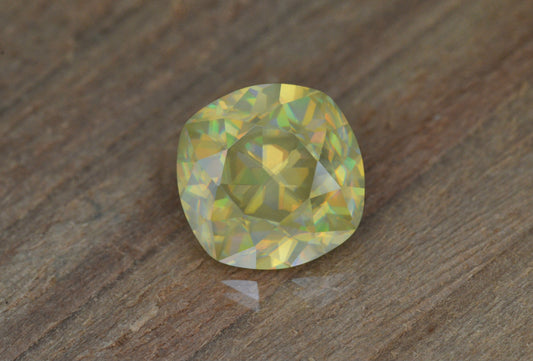 5.17 Ct Yellow Synthetic Rutile Cushion