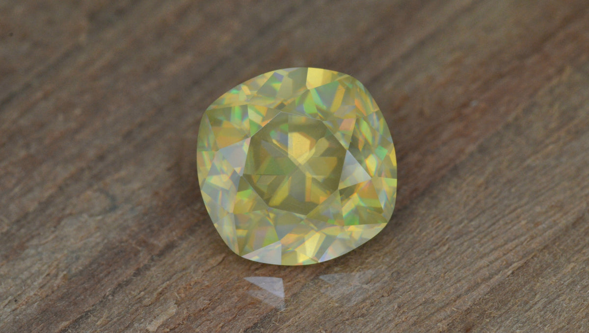 5.17 Ct Yellow Synthetic Rutile Cushion