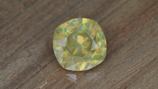 5.17 Ct Yellow Synthetic Rutile Cushion
