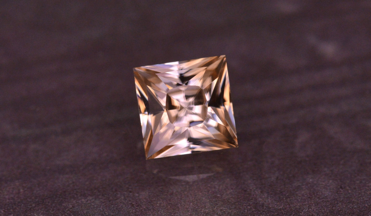 1.09 Ct Yellow/Colorless Zircon Princess Cut