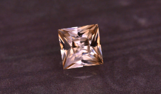 1.09 Ct Yellow/Colorless Zircon Princess Cut