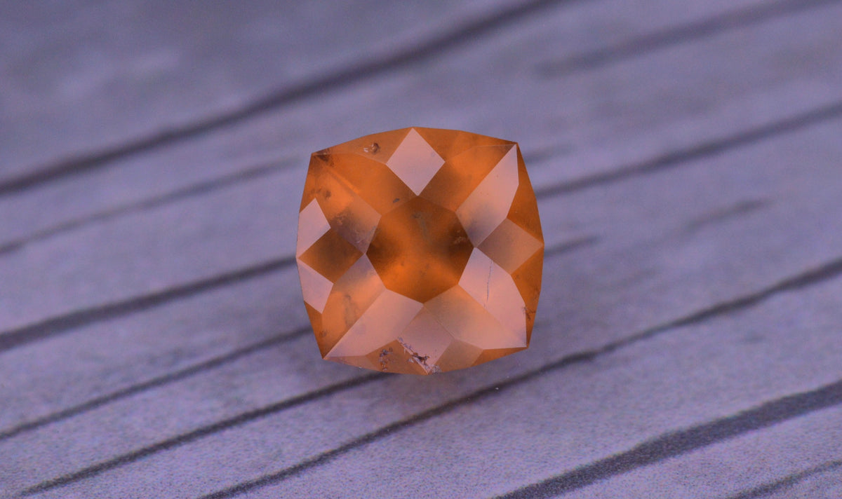 1.71 Ct Semi Opaque Orange Hessonite Garnet Cushion